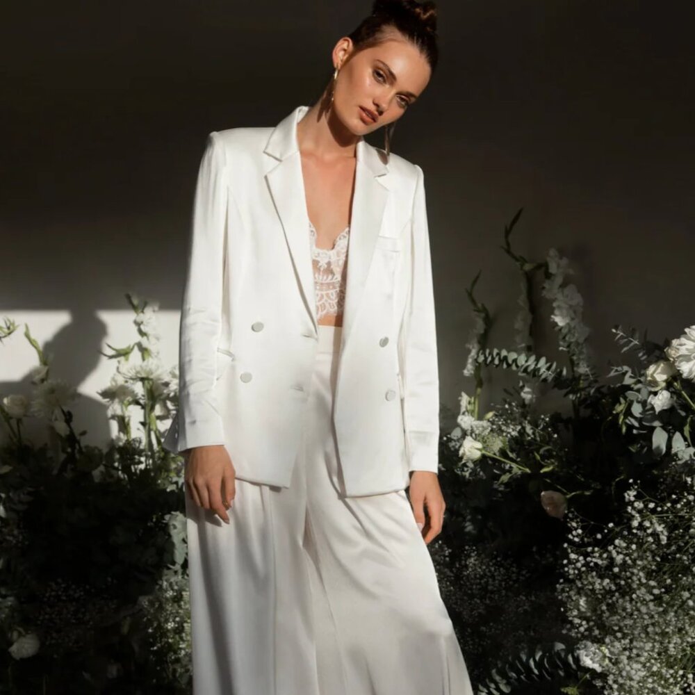 NWT- Zaina Blazer - Catherine Deane - size 6 - Ivory